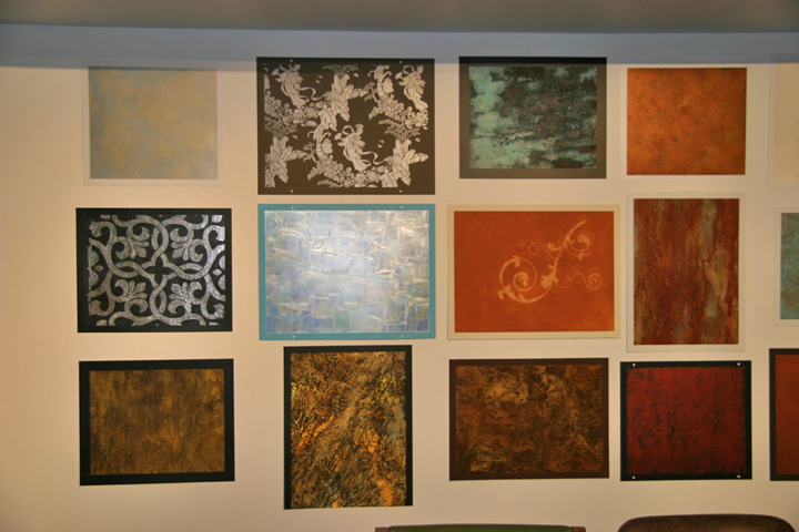 Wall of finishes- four