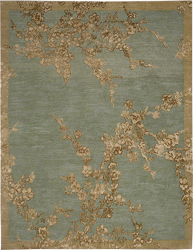 Sakura_celadon Asha Carpets